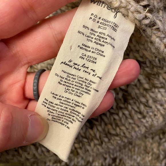 Wilfred Free one button tan red long open sleeveless cardigan small - Picture 9 of 9